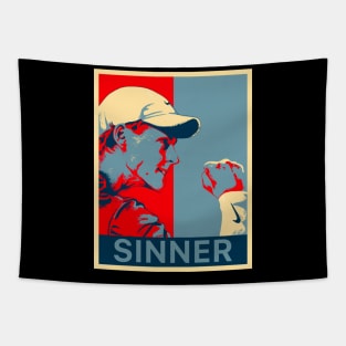 jannik sinner retro art Tapestry