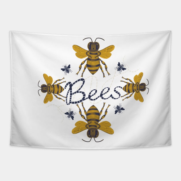 The Honey Bees Tapestry by KateVanFloof