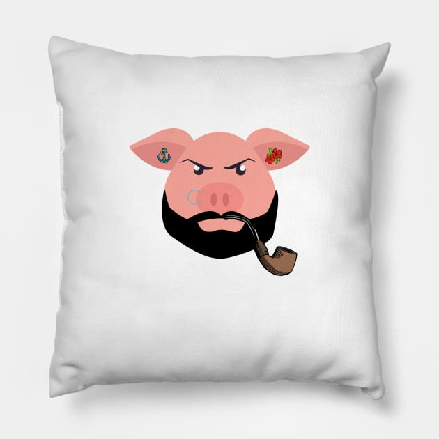 PIG. Daddy Pipe Pillow by BellyMen