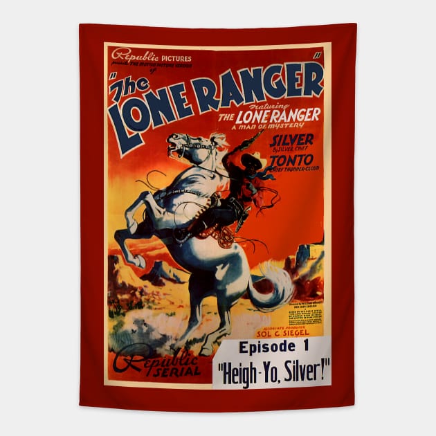 Vintage Western Movie Poster - Lone Ranger Tapestry by Starbase79