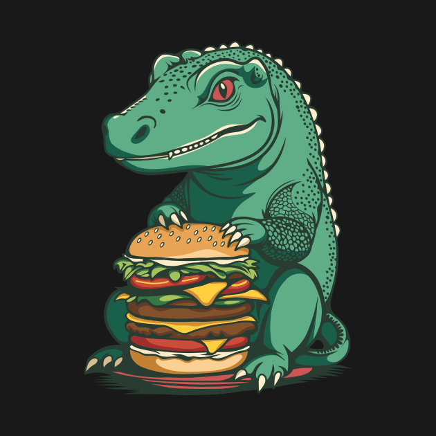 Komodo Boy and His Burger by milhad