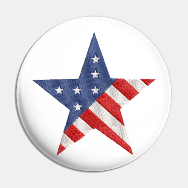 American Star Embroidery Pin by anacarminda