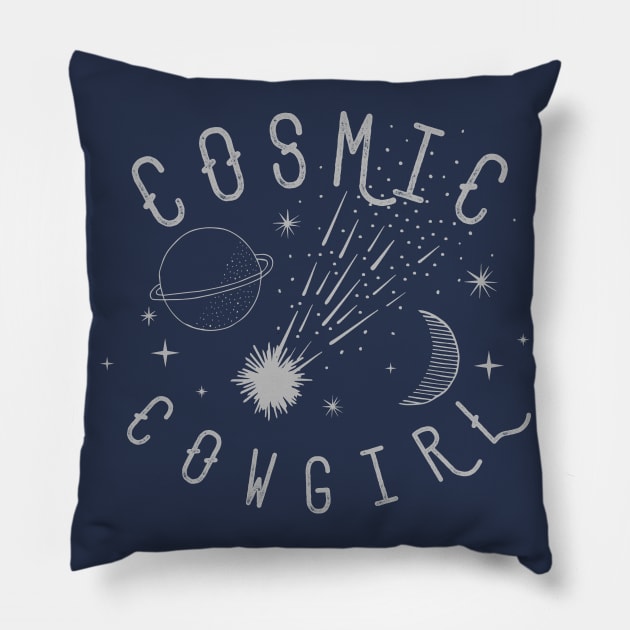 Cosmic Cowgirl Pillow by LittleBunnySunshine