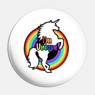 I'm Unique - Unicorn & Rainbow Pin