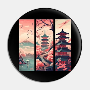 Trio Japanese art Pin