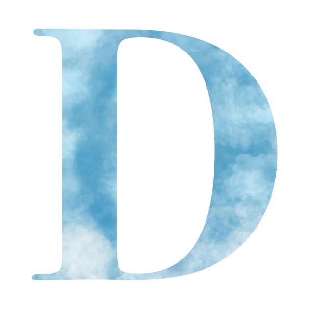 Clouds Blue Sky Initial Letter D by withpingu