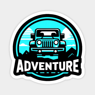 Jeep Wrangler Adventure Baby Blue Magnet