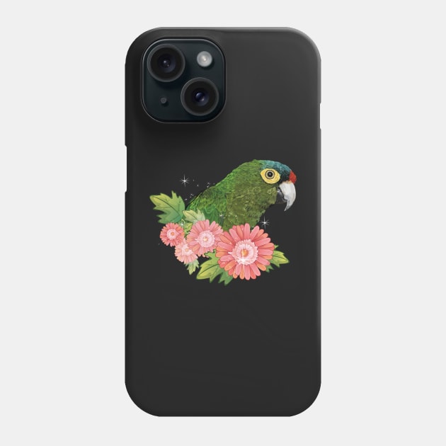 orange faced parakeet Phone Case by obscurite