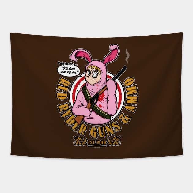 Red Ryder Guns & Ammo Tapestry by mikehandyart