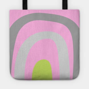 Boho gray and green rainbow pattern Tote