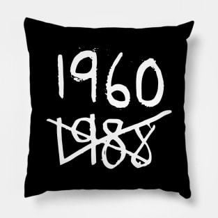 1960 - 1988 Doodle White Pillow