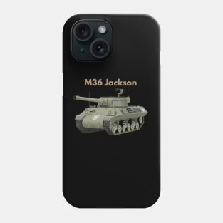 M36 Jackson American WW2 Tank Destroyer Phone Case