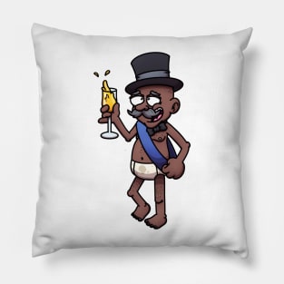 Drunk New Year’s Man Celebrating New Year’s Eve Pillow