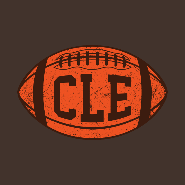 CLE Retro Football - Brown by KFig21