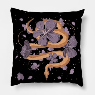 Snake - Aesthetic Illustration Pillow