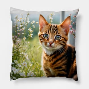 Cute Kittens Beautiful Cats Pillow