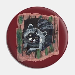 Funny Raccoon Pin