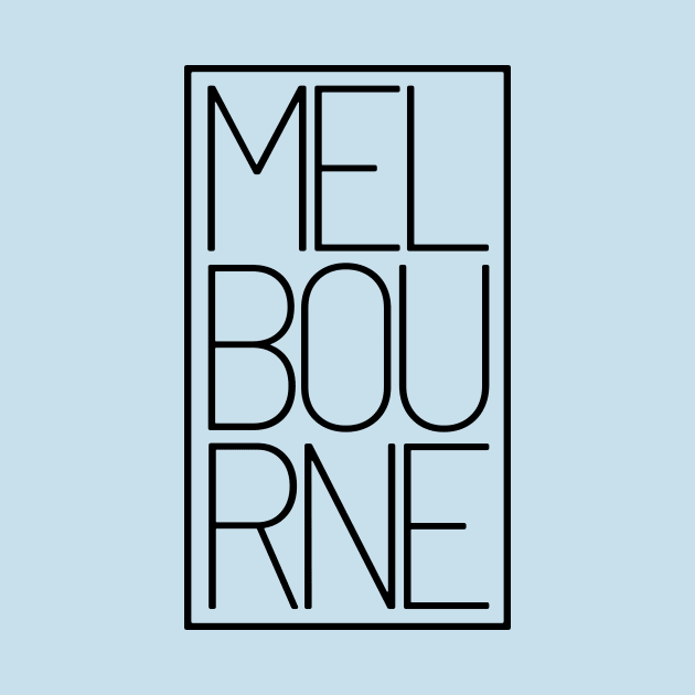 Cool Melbourne Australia Souvenir Typography Gift by peter2art