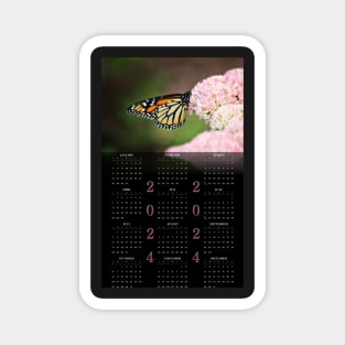 Monarch on Sedum • 2024 Year-at-a-glance Calendar Magnet