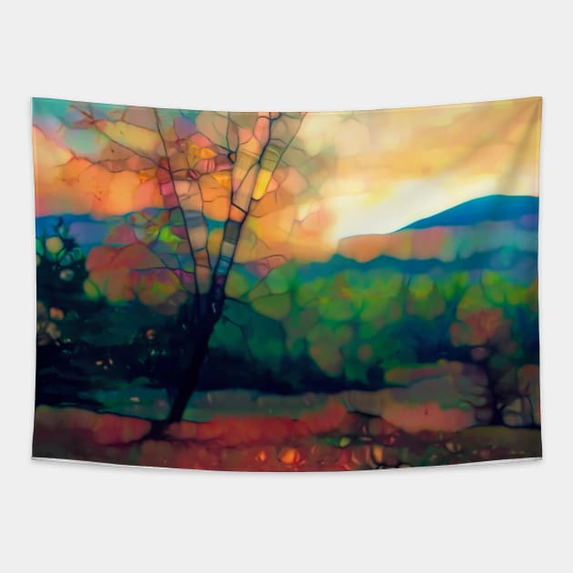 Autumn tree Tapestry by redwitchart