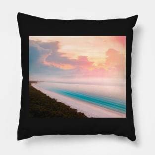 Foamy sea waves Ocean, Adventure, Surfing Mounted Pillow