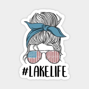 #Lakelife Mom Women Funny Lake Life Magnet