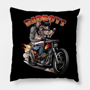 Bad Boys Rockabilly Rat Pillow