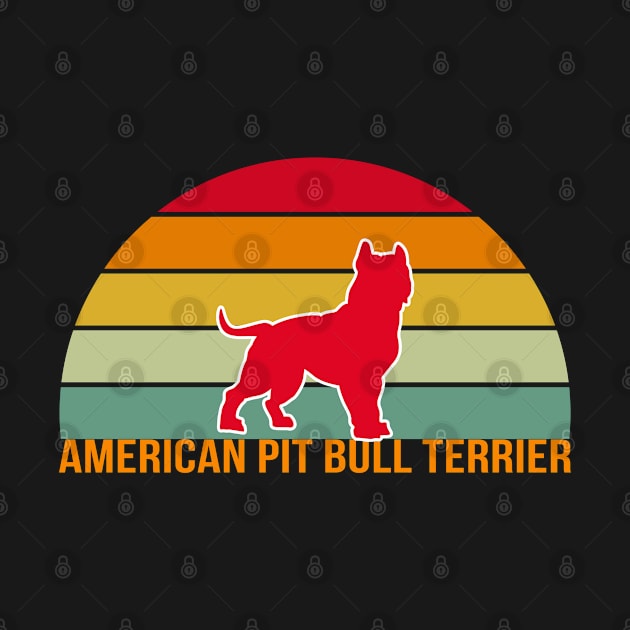 American Pit Bull Terrier Vintage Silhouette by seifou252017