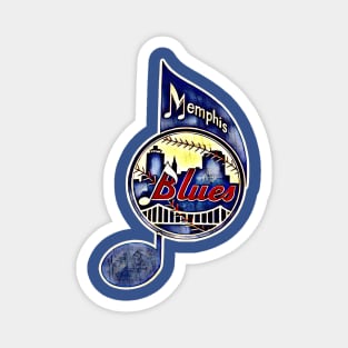 Memphis Blues Baseball Magnet