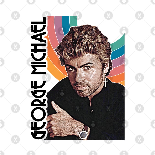 George Michael 80s Icon Retro FanArt Tribute by darklordpug