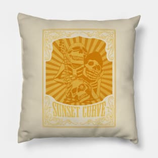 SUNSET CURVE BAND TSHIRT #4 Pillow