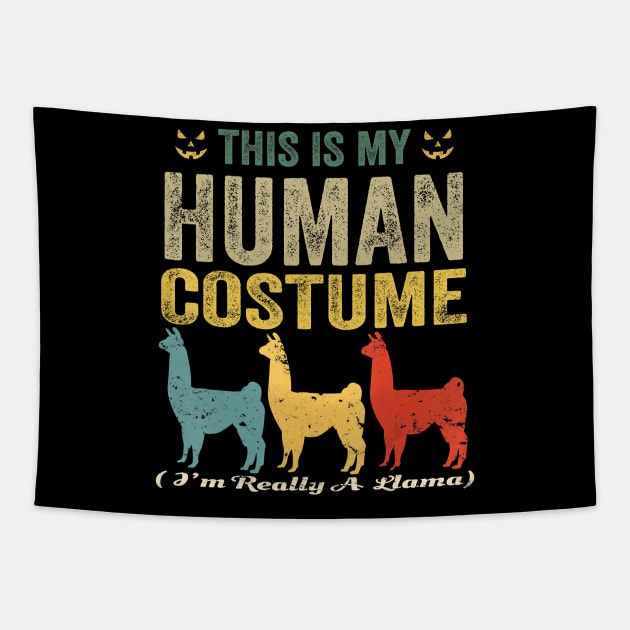 This is my human costume i'm really a llama funny halloween Tapestry by Tianna Bahringer