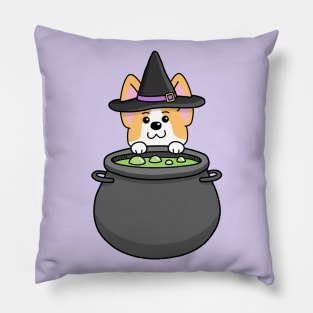 Corgi Wizard Cauldron Potion Pillow