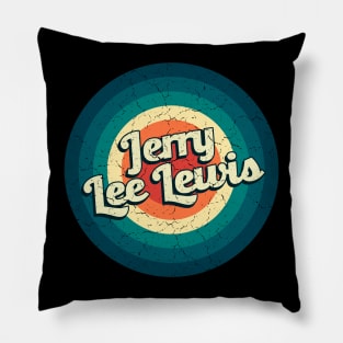 Graphic Jerry Lee Name Retro Vintage Circle Pillow