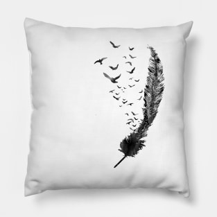 Feather and birds Pillow