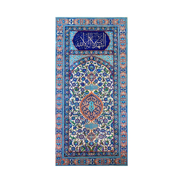 Traditional blue turkish pattern by mitzobs