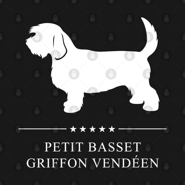 Petit Basset Griffon Vendeen Dog White Silhouette by millersye