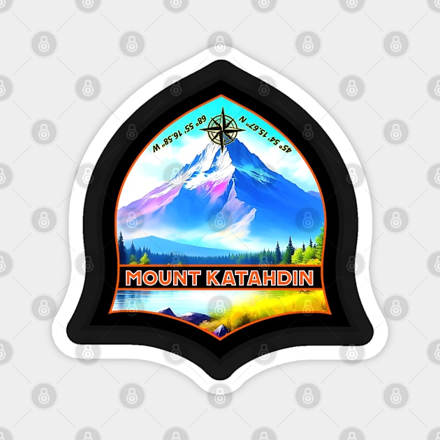 Mount Katahdin In Maine Magnet by masterpiecesai