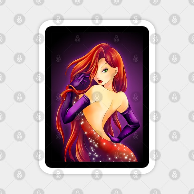 Jessica Rabbit Magnet by Carla De Gasperi