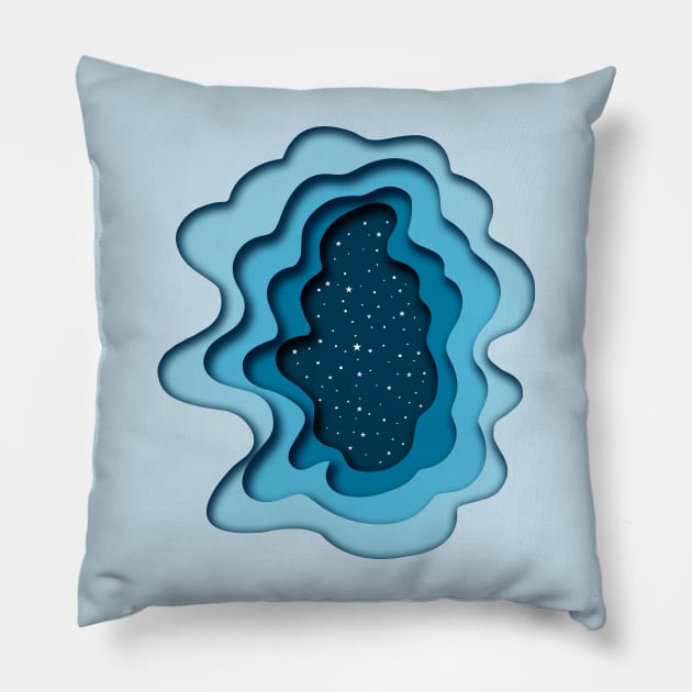 Peer Into The Celestial World Pillow by leBoosh-Designs