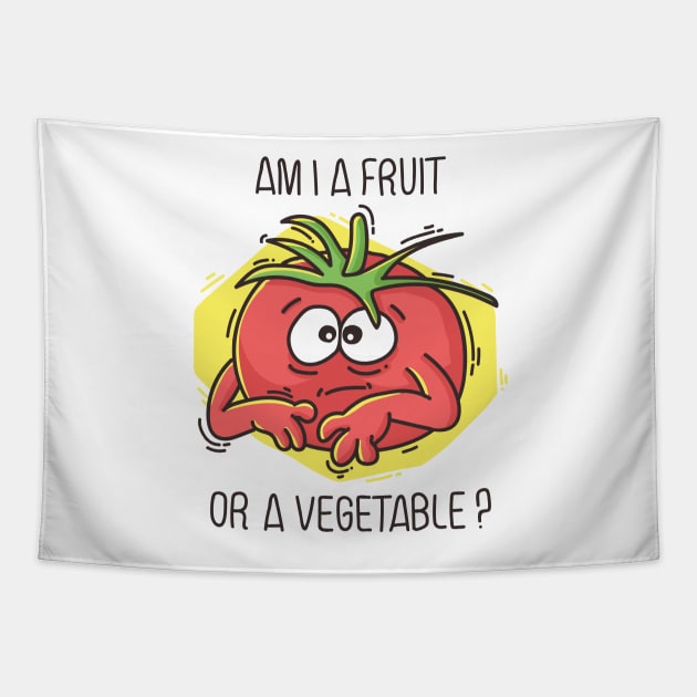 Am I a Fruit or a Vegetable Tapestry by dreadpen