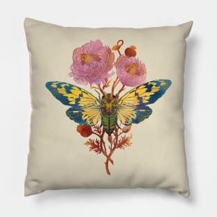 Roses and Moths Pillow