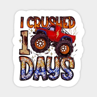 I Crushed 100 Days Of School Monster Truck 100 Days of School Magnet