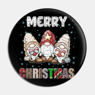 Merry Christmas Gnome Family Funny Xmas Tree Women Men Kids Pin