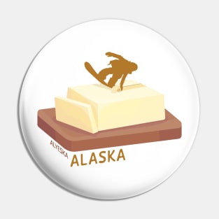 Snowboard Butter Carving | Alyeska Alaska Pin