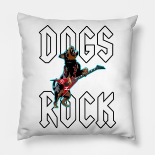 Dogs Rock #4 Pillow