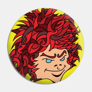 Red Headed Cartoon Rascal Pin