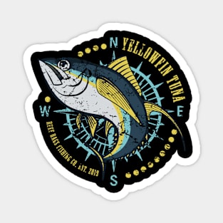 Yellowfin Tuna Compass Deep Sea Fishing Magnet