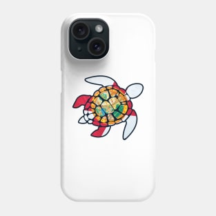 Sea Turtle Florida Flag Plastic Free Save The Sea Colorful Rainbow Turtles Phone Case