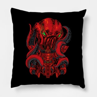 Mythology Creature Kraken With Japanesse Robot Pillow